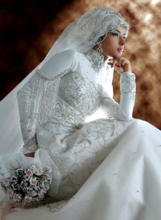 فساتين عروس محجبات (1)