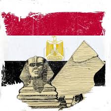 علم مصر واهرامات وابوهول