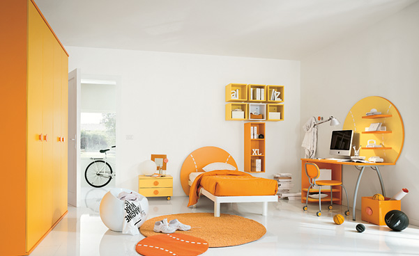 غرف نوم برتقالي