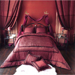 صور مفارش السرير احمر