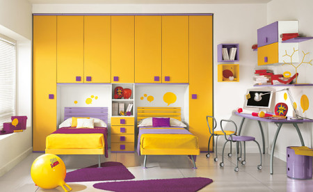 غرف نوم اطفال اصفر