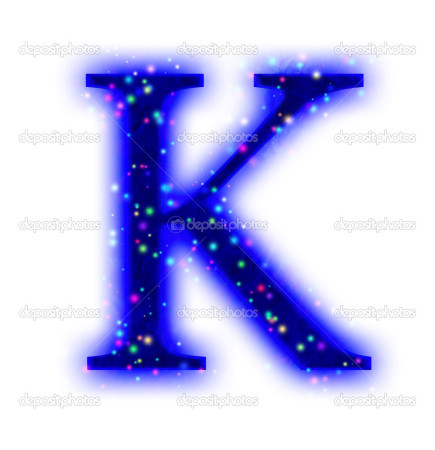 christmas font - letter K