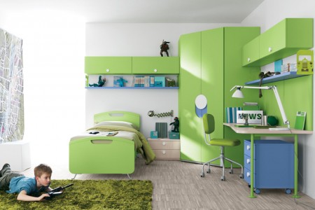 غرف اطفال خضراء