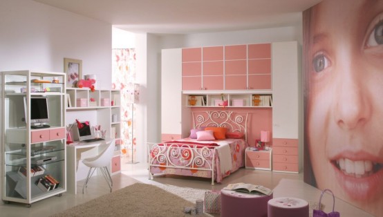 غرف نوم اطفال بنات بالوان مناسبة للبنات الكيوت 2016 (4)