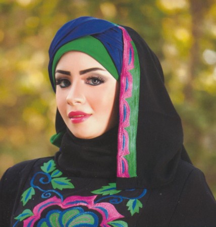 لفات حجاب جديدة بالصور والخطوات اجمل لفات الحجاب (5)