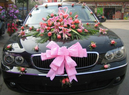تزيين سيارات افراح للعريس والعروسة (2)