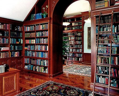 تصميمات مكتبات كتب في المنزل باشكال مختلفة (4)