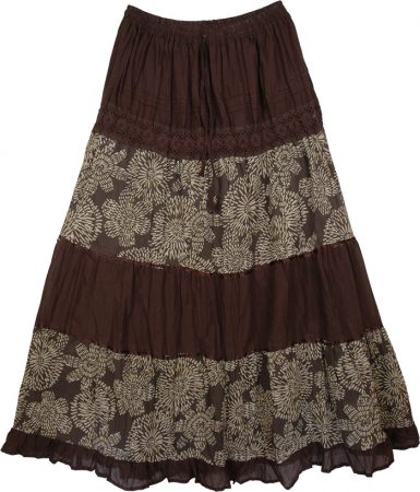 Ethnic Brown Skirt