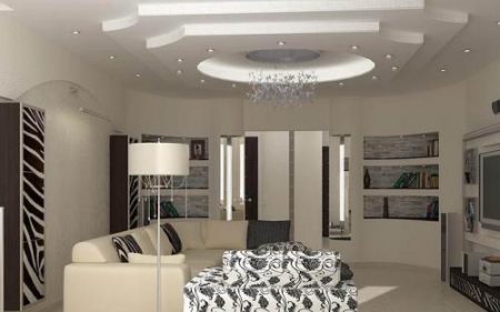2017 oturma odası için alçı asma tavan tasarımı