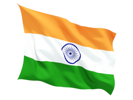 ألوان علم الهند هي الأصفر والأبيض والأخضر