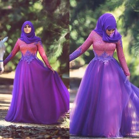 فساتين بنات محجبات 2017 تصميمات فستان للمحجبات (4)