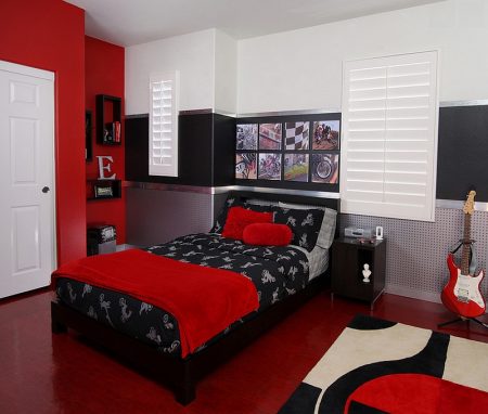 صور غرف نوم حمراء ديكورات غرف نوم باللون الأحمر (2)