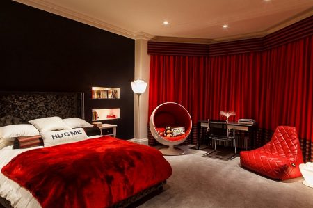 صور غرف نوم حمراء ديكورات غرف نوم باللون الأحمر (3)