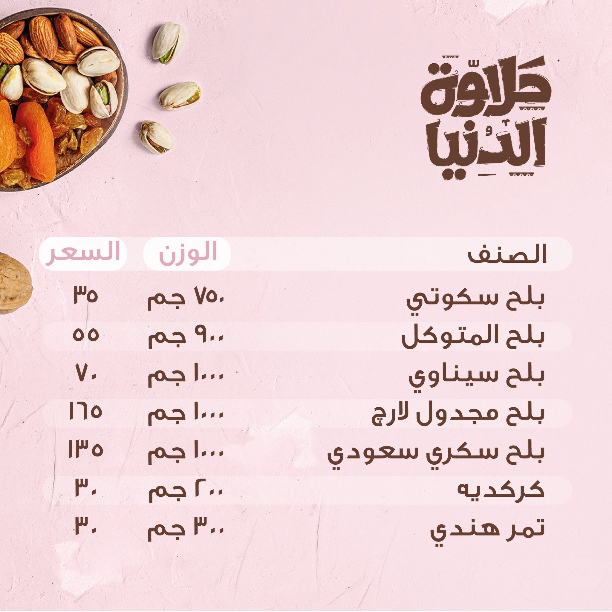 اسعار ياميش رمضان من حلواني العبد 2023 4